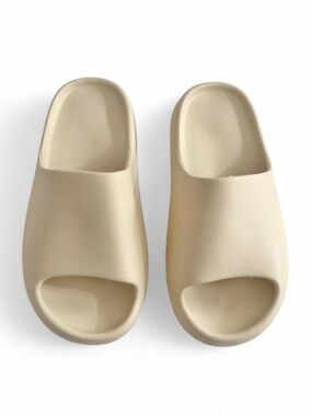 Neutral Beige Slide Slippers for Women